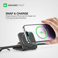 Заредете изображение във визуализатора на галерията – Amazing Thing Induction charger Magsafe Explorer Pro Mag 2 in 1 EP2IN1SET - 17W with Type C to Type C cable black
