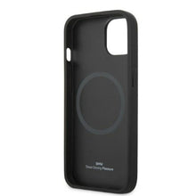 Заредете изображение във визуализатора на галерията – Original faceplate case BMW BMHMP14SSLLBK for iPhone 14 (Hot Stamp and Metal Logo + MAG / black)
