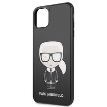 Заредете изображение във визуализатора на галерията – Karl Lagerfeld KLHCN65DLFKBK iPhone 11 Pro Max czarny/black hard case Iconic Karl Glitter
