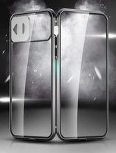 Заредете изображение във визуализатора на галерията – Wozinsky Magnetic Cam Slider Case Full Body Cover built-in front glass lens rotector for Huawei P40 black
