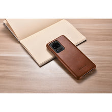 Заредете изображение във визуализатора на галерията – iCarer Curved Edge Vintage Folio Genuine Leather Flip Cover for Samsung Galaxy S20 Ultra brown (RS992008-BN) - TopMag
