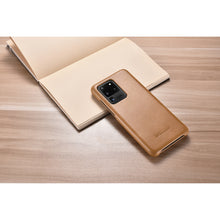 Заредете изображение във визуализатора на галерията – iCarer Curved Edge Vintage Folio Genuine Leather Cover Case for Samsung Galaxy S20 Ultra khaki (RS992008-GG) - TopMag
