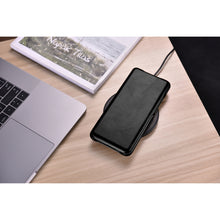 Заредете изображение във визуализатора на галерията – iCarer Curved Edge Vintage Folio Genuine Leather Cover Flip Cover for Samsung Galaxy S20 Ultra black (RS992008-BK) - TopMag

