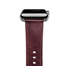 Заредете изображение във визуализатора на галерията – iCarer Leather Vintage Wristband Genuine Leather Strap for Watch 7 7/6/5/4/3/2 / SE (41/40 / 38mm) Red (RIW103-WI （38）) - TopMag
