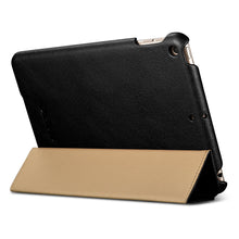Заредете изображение във визуализатора на галерията – iCarer Leather Folio case for iPad mini 5 leather cover smart case black (RID800-BK) - TopMag
