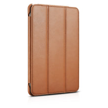 Заредете изображение във визуализатора на галерията – iCarer Leather Folio case for iPad mini 5 leather cover smart case brown (RID800-BN) - TopMag
