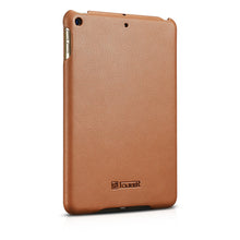 Заредете изображение във визуализатора на галерията – iCarer Leather Folio case for iPad mini 5 leather cover smart case brown (RID800-BN) - TopMag
