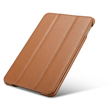 Заредете изображение във визуализатора на галерията – iCarer Leather Folio case for iPad mini 5 leather cover smart case brown (RID800-BN) - TopMag
