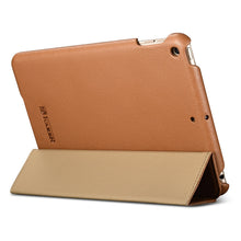 Заредете изображение във визуализатора на галерията – iCarer Leather Folio case for iPad mini 5 leather cover smart case brown (RID800-BN) - TopMag
