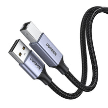 Заредете изображение във визуализатора на галерията – Ugreen USB Type B printer cable (male) - USB 2.0 (male) 480 Mbps 5 m black (US369 90560) - TopMag
