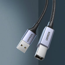 Заредете изображение във визуализатора на галерията – Ugreen USB Type B printer cable (male) - USB 2.0 (male) 480 Mbps 5 m black (US369 90560) - TopMag
