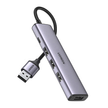 Заредете изображение във визуализатора на галерията – Ugreen USB HUB splitter - 4x USB 3.0 gray (CM473 20805) - TopMag
