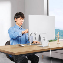 Заредете изображение във визуализатора на галерията – Ugreen HUB for iMac USB Type C - 3 x USB Type A 3.1 Gen 1 + SD / TF gray (CM521 60377) - TopMag
