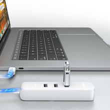 Заредете изображение във визуализатора на галерията – Ugreen HUB 4in1 USB Type C - 3x USB Type A 3.1 Gen 1 + RJ45 white (CM416 50620) - TopMag
