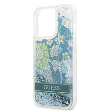 Заредете изображение във визуализатора на галерията – Guess GUHCP13LLFLSN iPhone 13 Pro / 13 6,1" zielony/green hardcase Flower Liquid Glitter - TopMag
