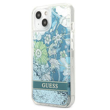 Заредете изображение във визуализатора на галерията – Guess GUHCP13SLFLSN iPhone 13 mini 5,4" zielony/green hardcase Flower Liquid Glitter - TopMag
