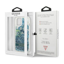 Заредете изображение във визуализатора на галерията – Guess GUHCP13SLFLSN iPhone 13 mini 5,4" zielony/green hardcase Flower Liquid Glitter - TopMag
