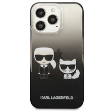 Заредете изображение във визуализатора на галерията – Karl Lagerfeld KLHCP13LTGKCK iPhone 13 Pro / 13 6,1" hardcase czarny/black Gradient Ikonik Karl &amp; Choupette - TopMag
