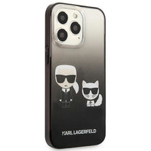 Заредете изображение във визуализатора на галерията – Karl Lagerfeld KLHCP13LTGKCK iPhone 13 Pro / 13 6,1" hardcase czarny/black Gradient Ikonik Karl &amp; Choupette - TopMag
