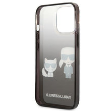 Заредете изображение във визуализатора на галерията – Karl Lagerfeld KLHCP13LTGKCK iPhone 13 Pro / 13 6,1" hardcase czarny/black Gradient Ikonik Karl &amp; Choupette - TopMag
