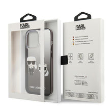 Заредете изображение във визуализатора на галерията – Karl Lagerfeld KLHCP13LTGKCK iPhone 13 Pro / 13 6,1" hardcase czarny/black Gradient Ikonik Karl &amp; Choupette - TopMag
