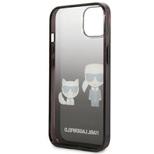 Заредете изображение във визуализатора на галерията – Karl Lagerfeld KLHCP13MTGKCK iPhone 13 6,1" hardcase czarny/black Gradient Ikonik Karl &amp; Choupette - TopMag

