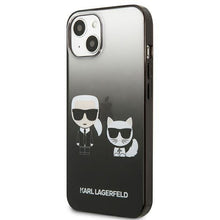 Заредете изображение във визуализатора на галерията – Karl Lagerfeld KLHCP13STGKCK iPhone 13 mini 5,4" hardcase czarny/black Gradient Ikonik Karl &amp; Choupette - TopMag
