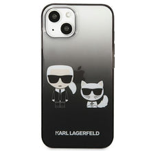 Заредете изображение във визуализатора на галерията – Karl Lagerfeld KLHCP13STGKCK iPhone 13 mini 5,4" hardcase czarny/black Gradient Ikonik Karl &amp; Choupette - TopMag
