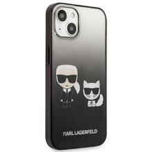 Заредете изображение във визуализатора на галерията – Karl Lagerfeld KLHCP13STGKCK iPhone 13 mini 5,4" hardcase czarny/black Gradient Ikonik Karl &amp; Choupette - TopMag
