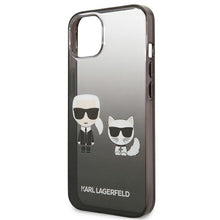 Заредете изображение във визуализатора на галерията – Karl Lagerfeld KLHCP13STGKCK iPhone 13 mini 5,4" hardcase czarny/black Gradient Ikonik Karl &amp; Choupette - TopMag
