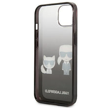 Заредете изображение във визуализатора на галерията – Karl Lagerfeld KLHCP13STGKCK iPhone 13 mini 5,4" hardcase czarny/black Gradient Ikonik Karl &amp; Choupette - TopMag
