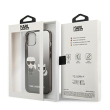 Заредете изображение във визуализатора на галерията – Karl Lagerfeld KLHCP13STGKCK iPhone 13 mini 5,4" hardcase czarny/black Gradient Ikonik Karl &amp; Choupette - TopMag
