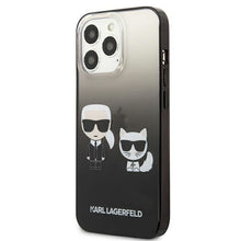 Заредете изображение във визуализатора на галерията – Karl Lagerfeld KLHCP13XTGKCK iPhone 13 Pro Max 6,7" hardcase czarny/black Gradient Ikonik Karl &amp; Choupette - TopMag
