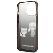 Заредете изображение във визуализатора на галерията – Karl Lagerfeld KLHCP13XTGKCK iPhone 13 Pro Max 6,7" hardcase czarny/black Gradient Ikonik Karl &amp; Choupette - TopMag
