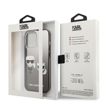 Заредете изображение във визуализатора на галерията – Karl Lagerfeld KLHCP13XTGKCK iPhone 13 Pro Max 6,7" hardcase czarny/black Gradient Ikonik Karl &amp; Choupette - TopMag
