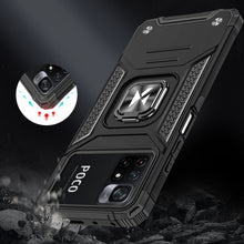Заредете изображение във визуализатора на галерията – Wozinsky Ring Armor Tough Hybrid Case Cover + Magnetic Mount Mi Poco M4 Pro 5G / Redmi Note 11 5G (China) / Redmi Note 11T 5G / Redmi Note 11S 5G black - TopMag
