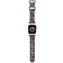 Заредете изображение във визуализатора на галерията – Hello Kitty Silicone Bows &amp; Stripes Strap for Apple Watch 38/40/41mm - Black
