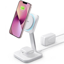 Заредете изображение във визуализатора на галерията – ESR HALOLOCK 2IN1 CRYOBOOST MAGNETIC MAGSAFE WIRELESS CHARGER ARCTIC WHITE
