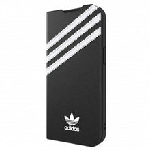 Заредете изображение във визуализатора на галерията – Adidas OR Booklet Case PU iPhone 13 Pro / 13 6,1" czarno biały/black white 47112 - TopMag
