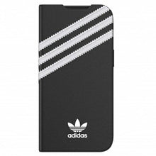 Заредете изображение във визуализатора на галерията – Adidas OR Booklet Case PU iPhone 13 Pro / 13 6,1" czarno biały/black white 47112 - TopMag
