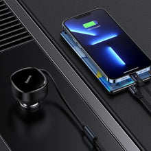 Заредете изображение във визуализатора на галерията – Baseus Enjoyment Retractable 2-in-1 Car Charger C+L 30W Black - TopMag
