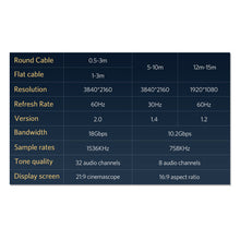 Заредете изображение във визуализатора на галерията – Ugreen cable HDMI cable 4K @ 60Hz 1.5m gold (HD102)
