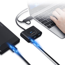 Заредете изображение във визуализатора на галерията – Ugreen multifunctional USB HUB - 4 x USB 3.0 0,25m black (CR113)
