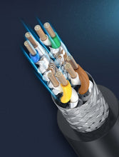 Заредете изображение във визуализатора на галерията – Ugreen Cable Internet Cable Network Ethernet Patchcord RJ45 Cat 8 T568B 1.5m Black (70328 NW121) - TopMag
