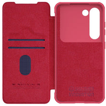 Заредете изображение във визуализатора на галерията – Nillkin Qin Leather Pro Case for Samsung Galaxy S23+ flip cover camera cover red
