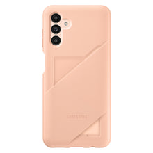 Заредете изображение във визуализатора на галерията – Samsung Card Slot Cover case for Samsung Galaxy A13 5G silicone cover card wallet peach (EF-OA136TPEGWW) - TopMag
