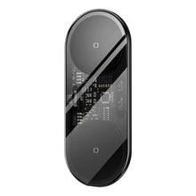 Заредете изображение във визуализатора на галерията – Baseus Digital LED Display dual wireless charger with digital display 20W black (WXSX010101) - TopMag
