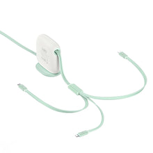 Заредете изображение във визуализатора на галерията – Baseus Traction Series retractable 3-in-1 USB Type C cable - micro USB / USB Type C / Lightning Power Delivery 100W 1.7m green (CAQY000006) - TopMag
