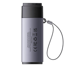 Заредете изображение във визуализатора на галерията – Baseus Lite Series adapter SD / TF USB card reader gray (WKQX060013) - TopMag
