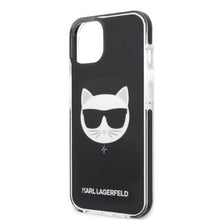 Заредете изображение във визуализатора на галерията – Karl Lagerfeld KLHCP13MTPECK iPhone 13 6.1" hardcase black/black Choupette Head
